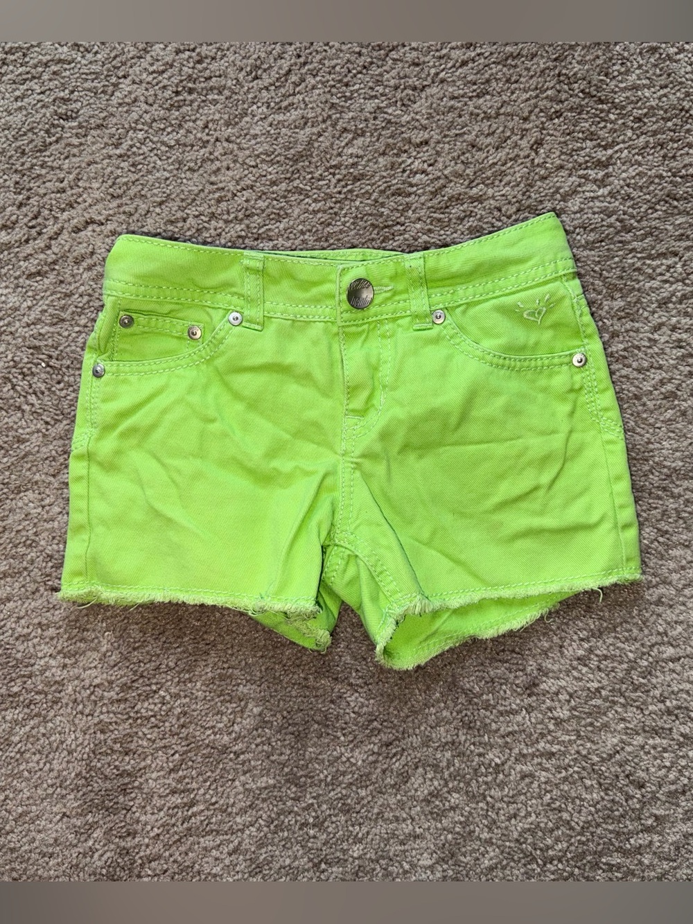 Justice Girls Green Jean Shorts Size 8 Regular